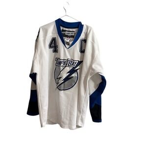 Reebok Tampa Bay Lightning Vincent Lecavalier #4 NHL Jersey White Size 52‎